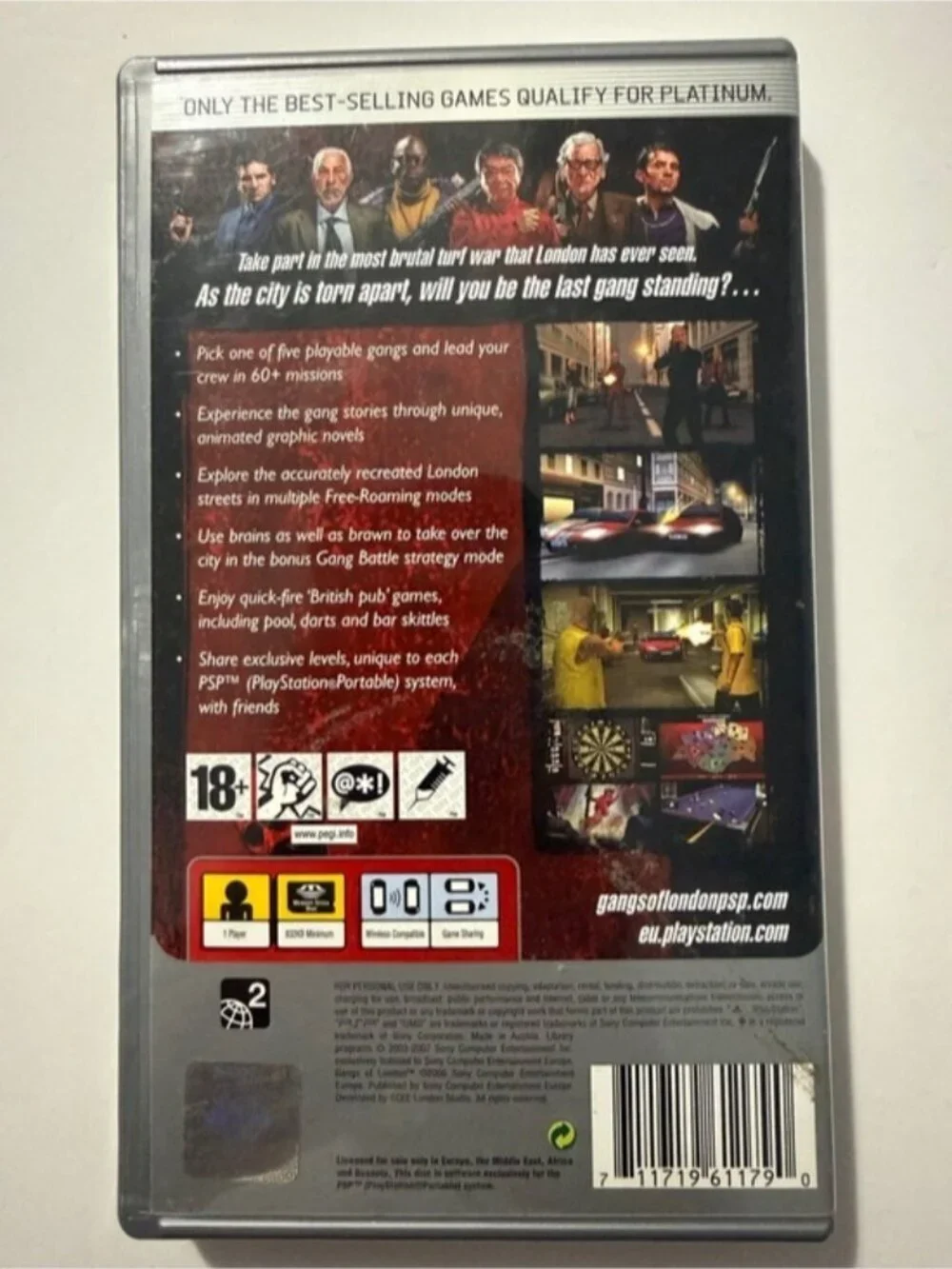 PSP Gangs of London Platinum Edition UMD Complete